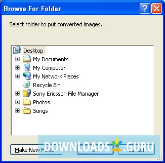 Browse For Folder Screen