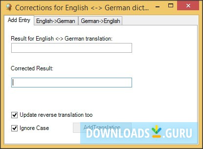 English - German Dictionary Editor