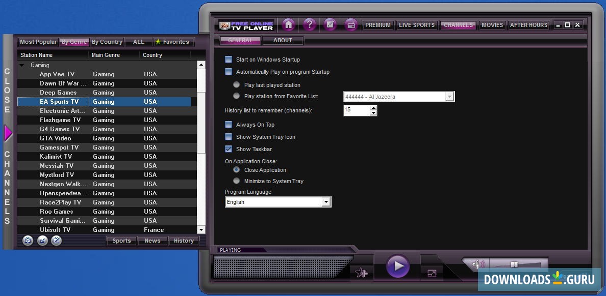 Free Online TV Player