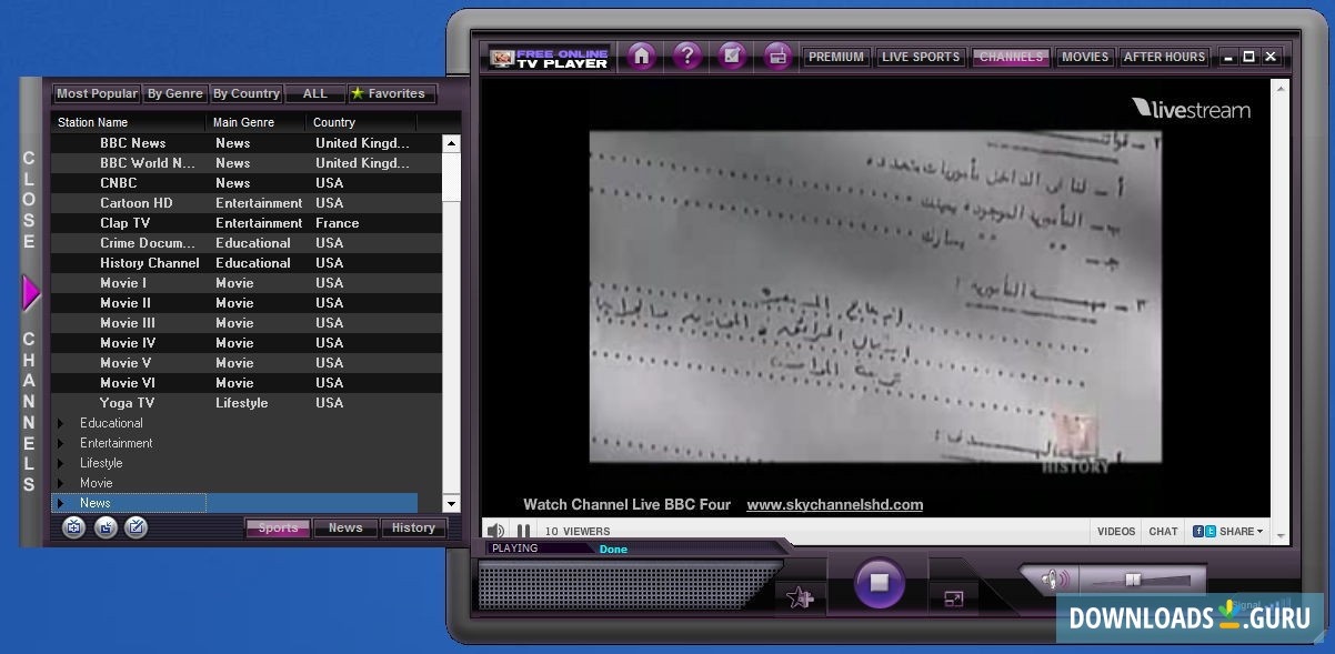 Free Online TV Player