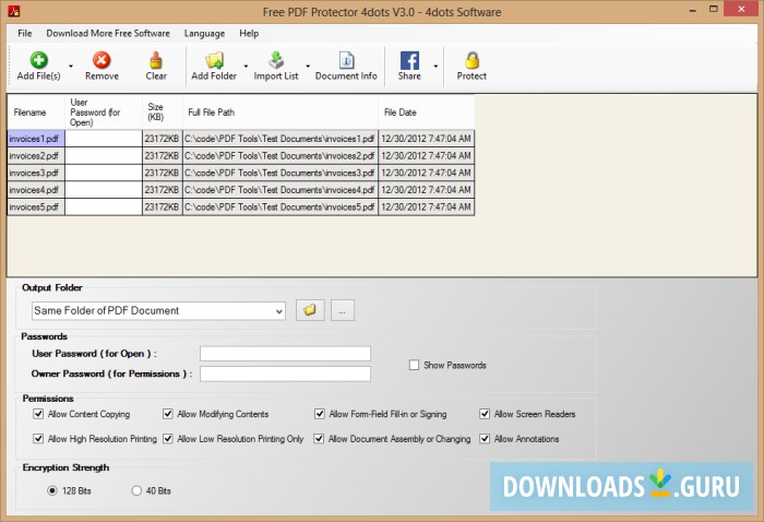 Free PDF Protector 4dots