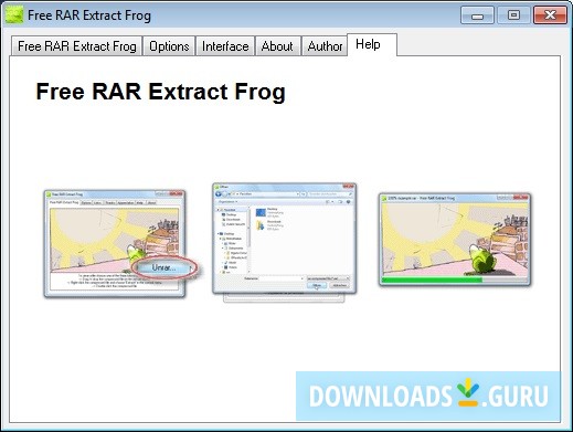 rar frog extract software