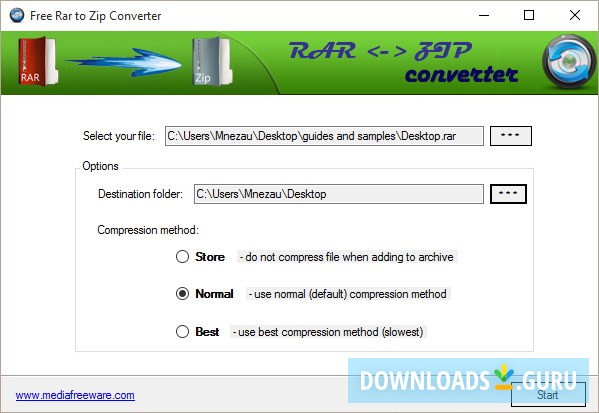 Free Rar to Zip Converter