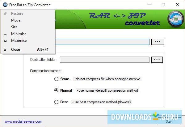 Free Rar to Zip Converter