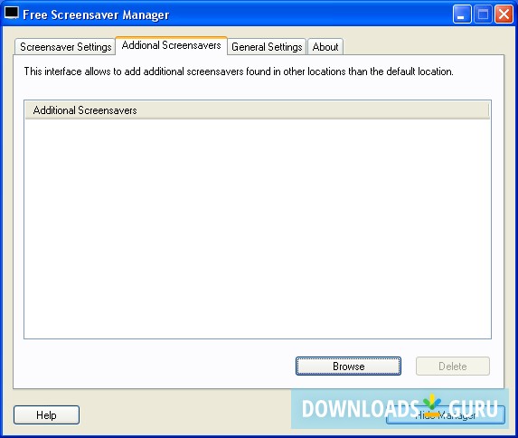 Additional screensavers