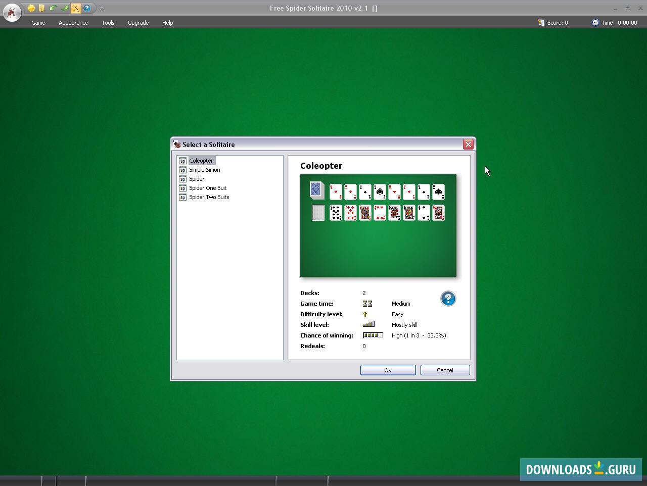 Free Spider Solitaire
