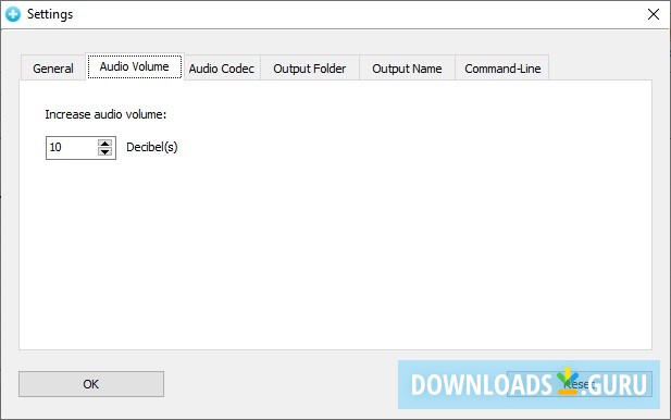 Audio Volume Settings