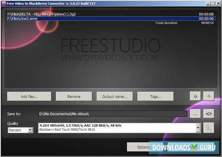 Free Video to Blackberry Converter
