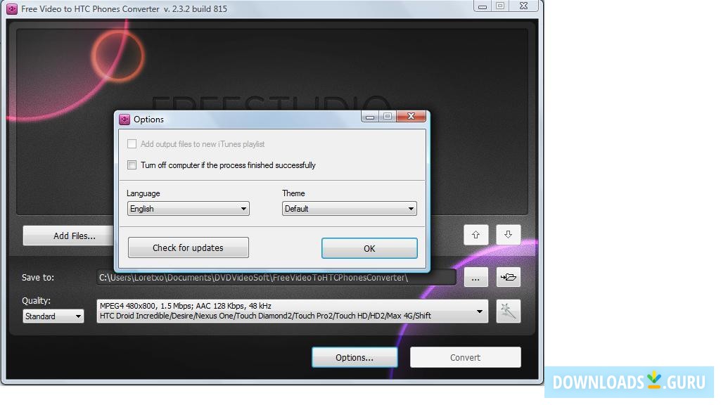 Free Video to HTC Phones Converter