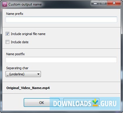 Output Name Customization