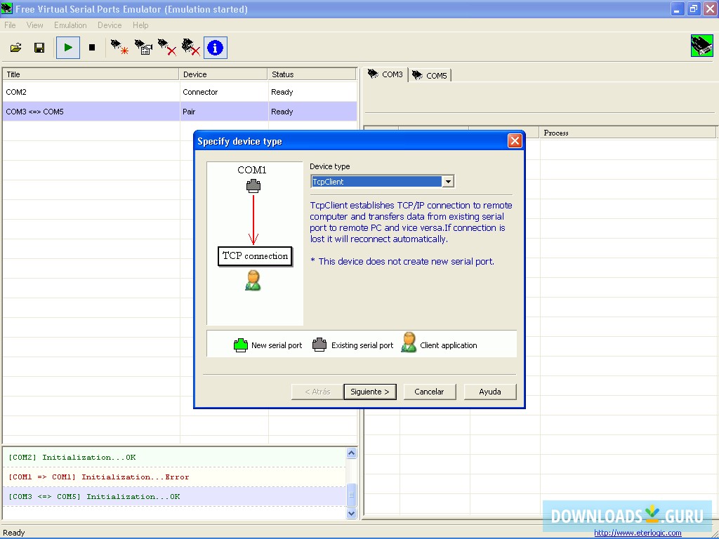 TcpClient connection
