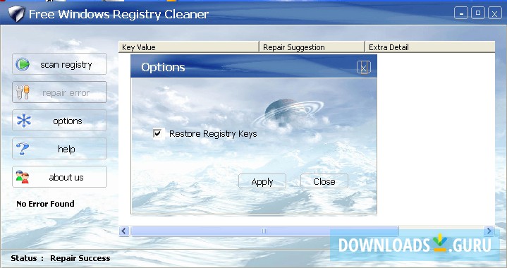 free windows registry cleaner