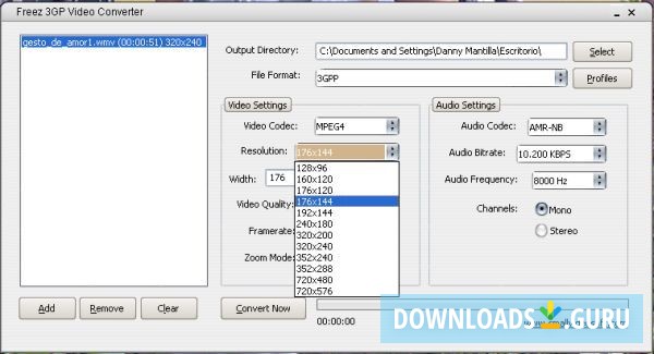 Choosing output video resolution