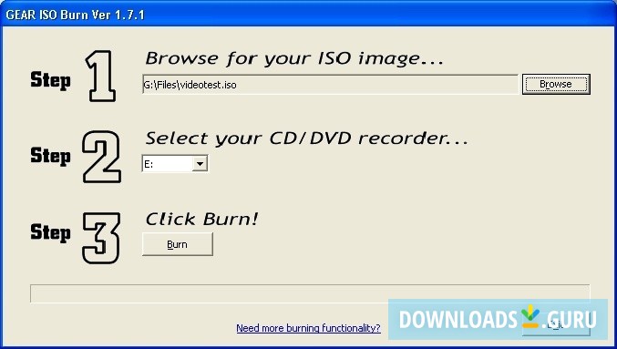 Selecting an ISO File