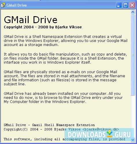 GMail Drive Shell Extension