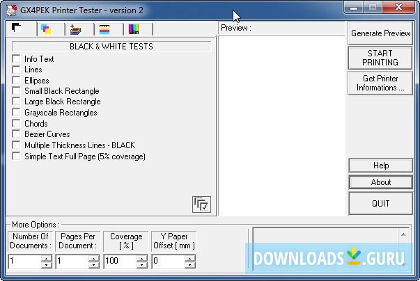 GX4PEK Printer Tester
