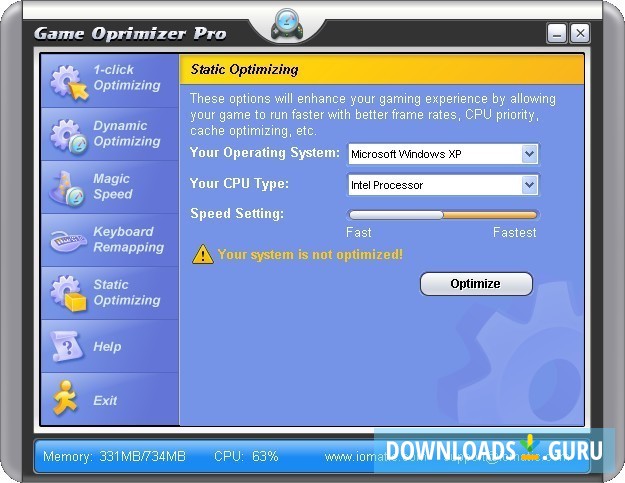 free downloads Optimizer 15.4