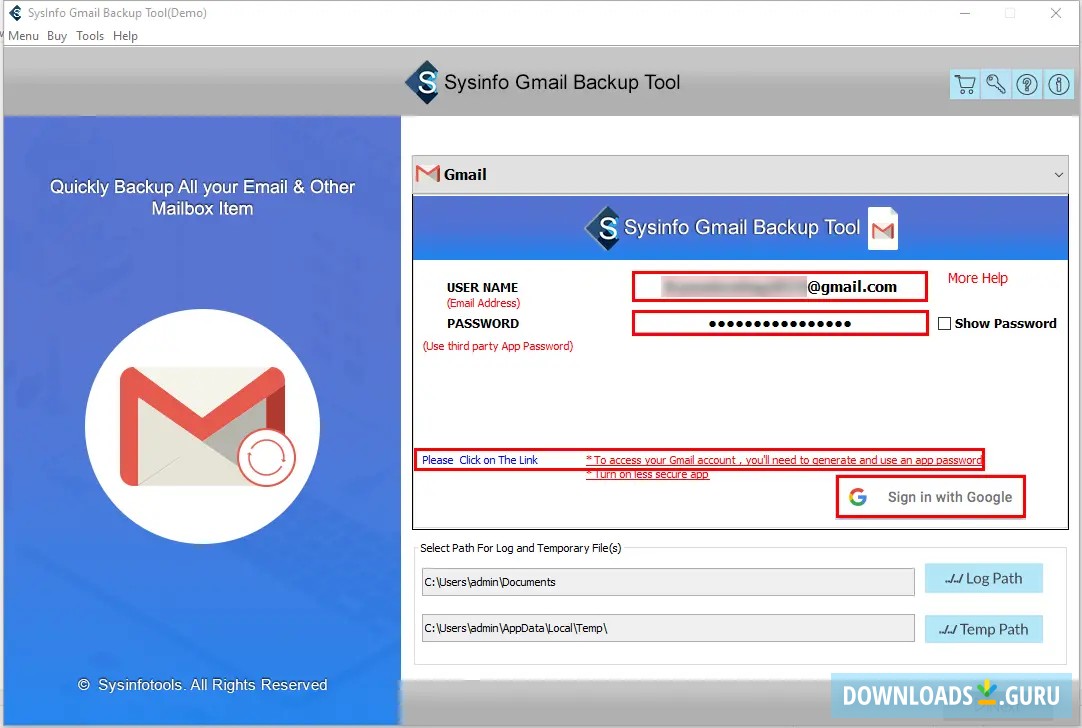 Gmail Email Backup Tool