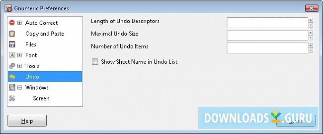 Gnumetric preferences