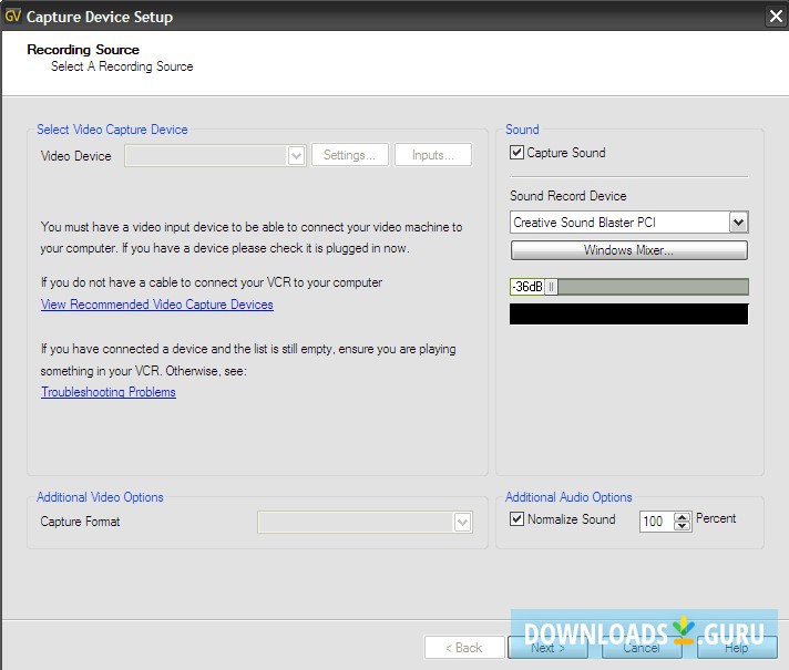 Select capture device