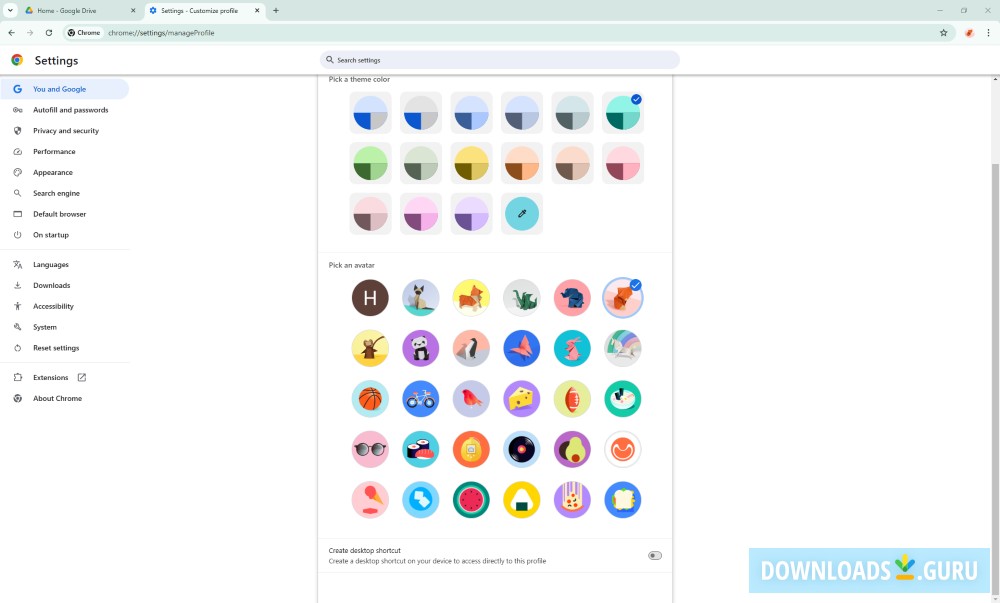 Customizing your profile