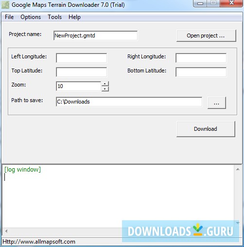 Google Maps Terrain Downloader