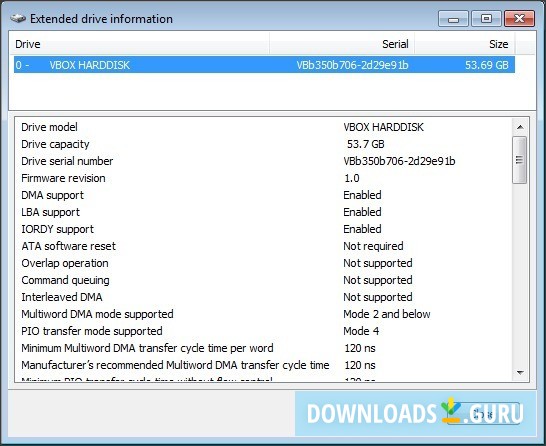 Extended Drive Information