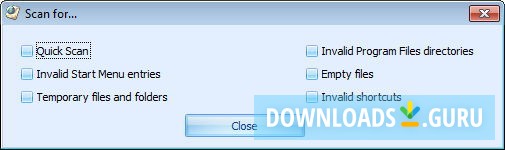 Disk Cleaner's Options