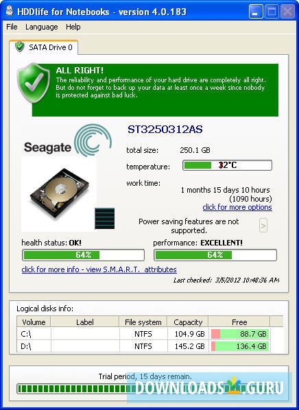 HDDlife for Notebooks