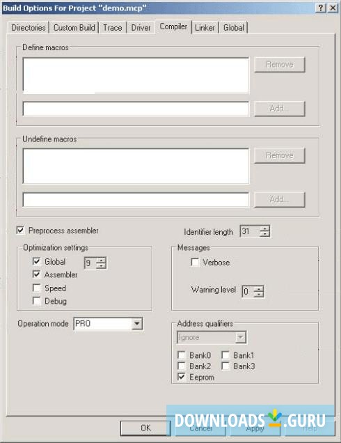 HI-TECH C PRO for the PIC10/12/16 MCU Family