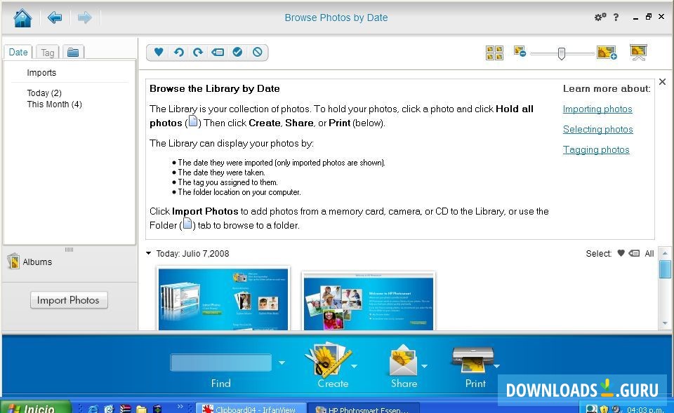 Browse image library