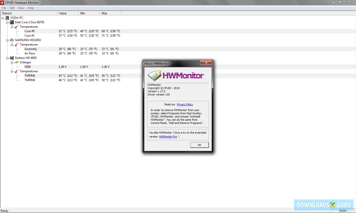 instal the new version for windows HWMonitor Pro 1.52