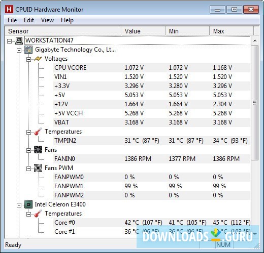 download the new version for windows HWMonitor Pro 1.52