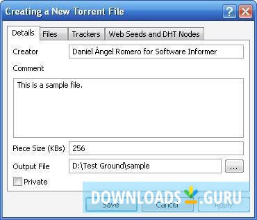 Create a Torrent