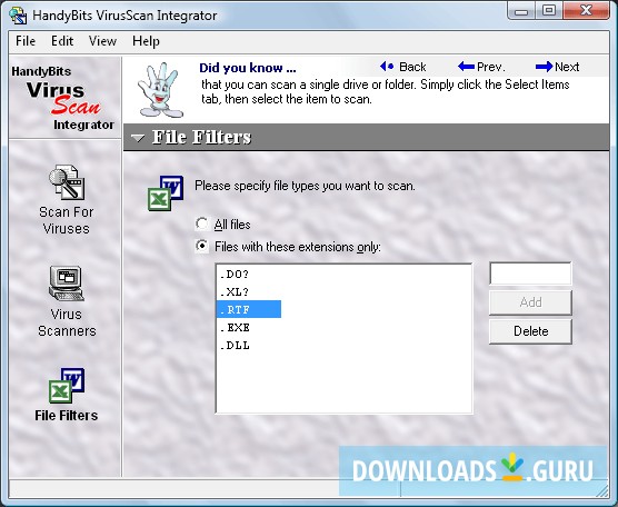 HandyBits VirusScan Integrator