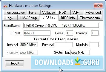 Hardware sensors monitor