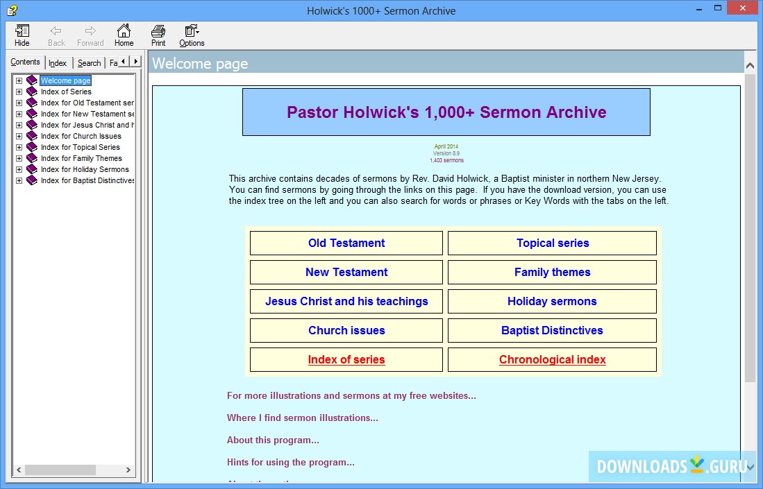 Holwick's 1000+ Sermon Archive