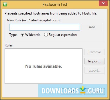 Exclusion List Creation