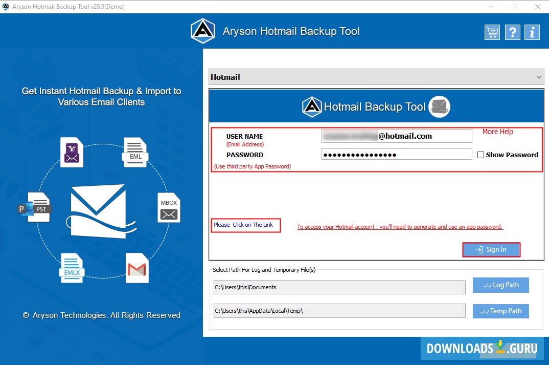 systools hotmail backup serial