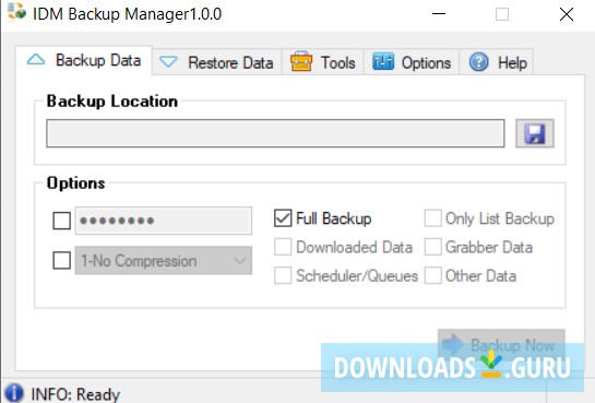 IDM Backup Manager
