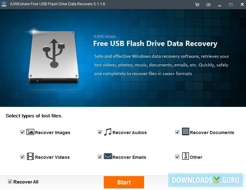 IUWEshare Free USB Flash Drive Data Recovery