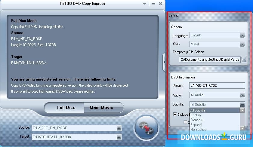 ImTOO DVD Copy Express