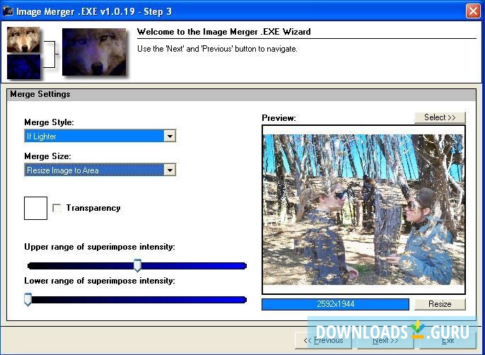 Merge settings