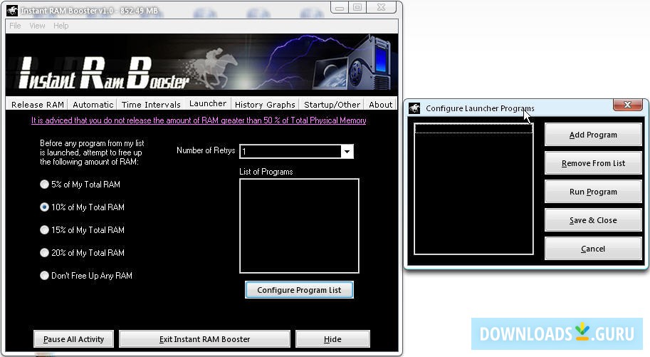Configuring Launcher Programs