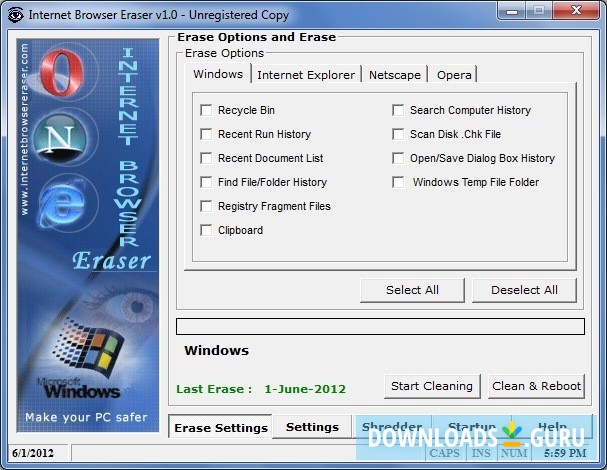 eraser software download for windows 7