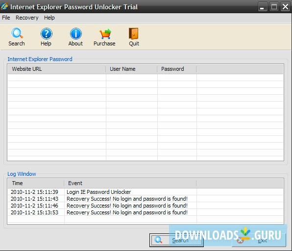Internet Explorer Password Unlocker