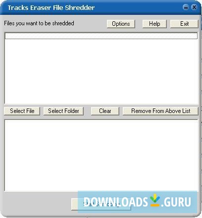Built-in file shredder