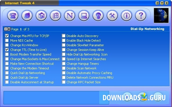 Dialup networking setting