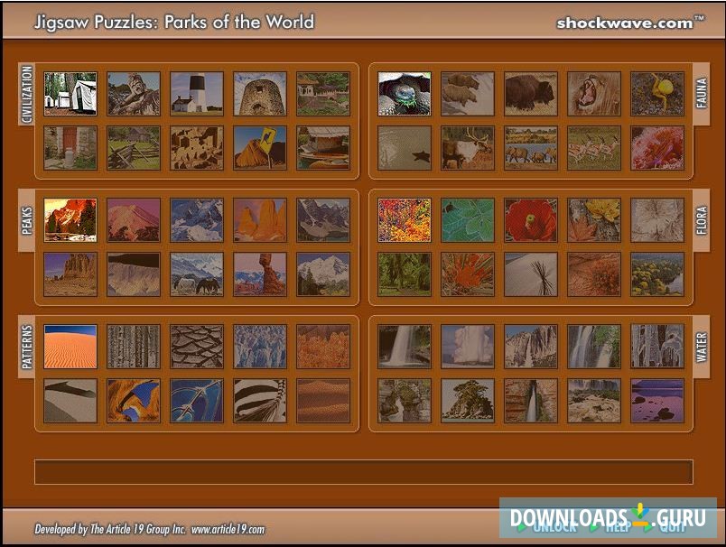 Jigsaw Puzzles - Parks of the World