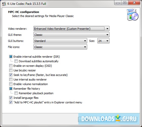 Download K-Lite Codec Pack Full for Windows 10/8/7 (Latest version 2020) - Downloads Guru